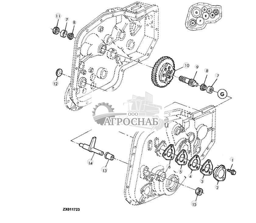 LOCKING CAM (LENGTH-OF-CUT TRANSMISSION) (SHAFT ''G'') (4-GEAR LOC TRANSMISSION) 
